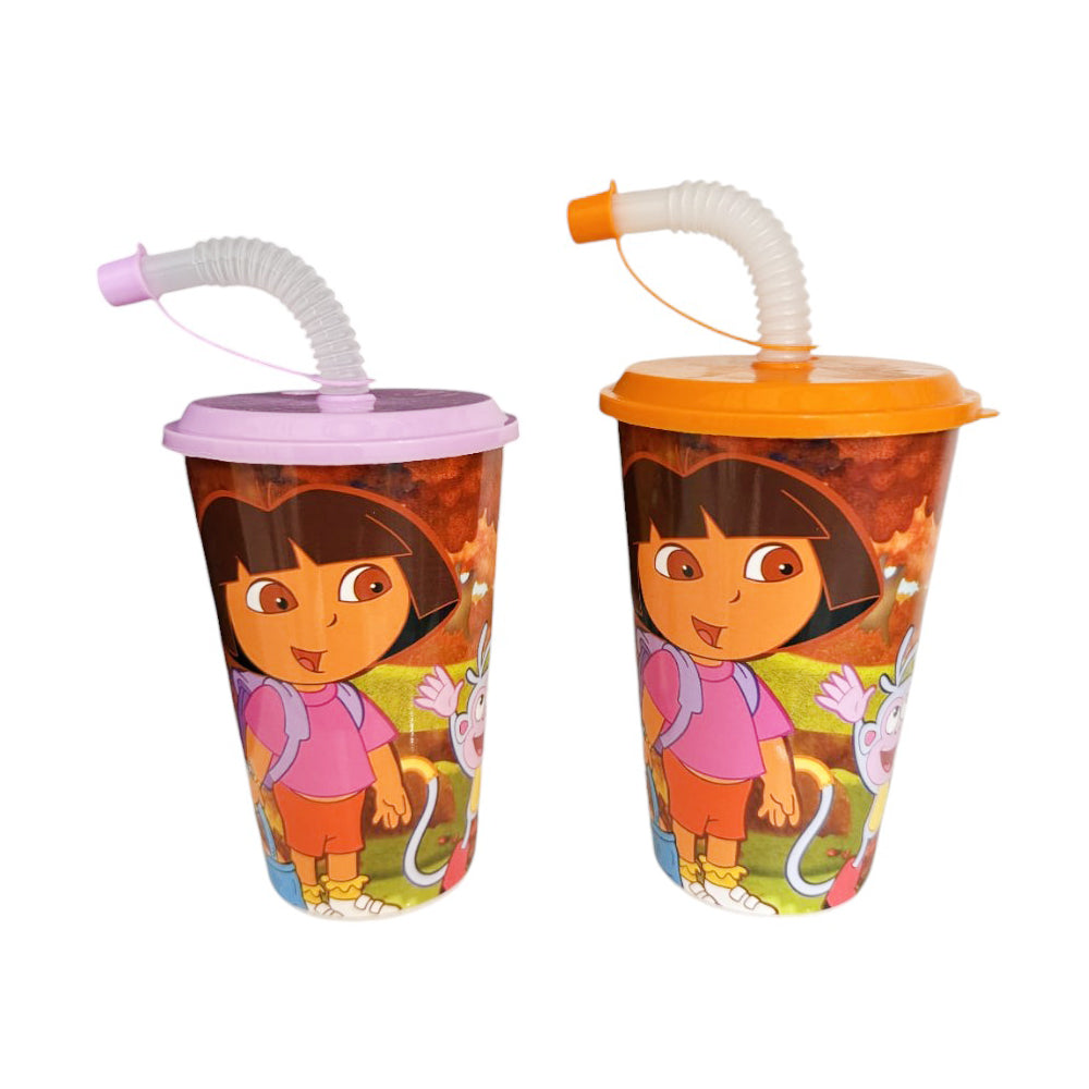 Water Sipper Dora Glass For Kids (single Piece)